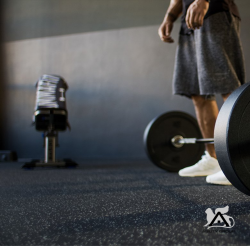 Pavimentazione in gomma liscia per pavimenti di palestre 100x100, GladiatorFit